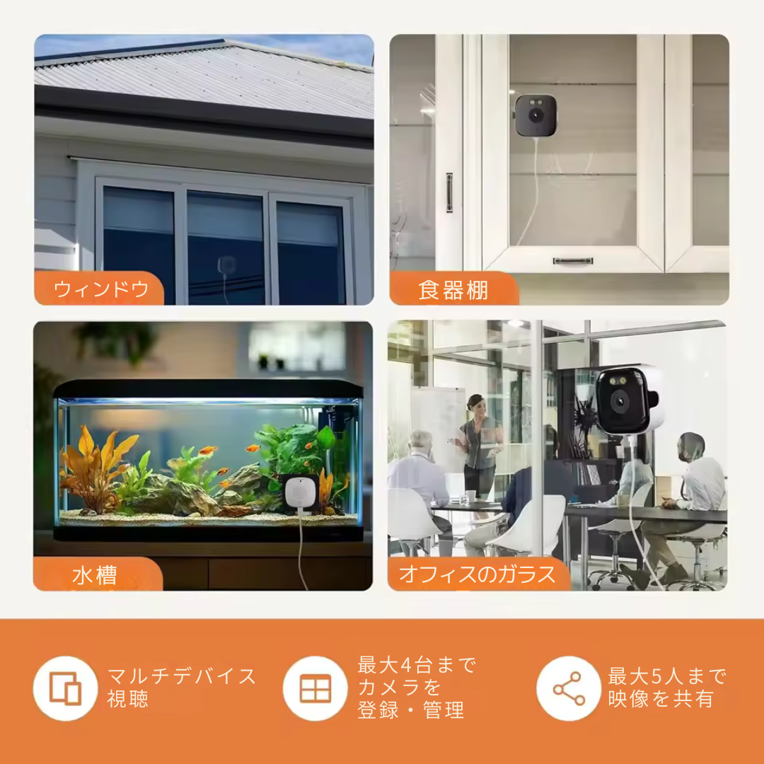 窓用Wi-Fi見守りカメラ｜工事不要